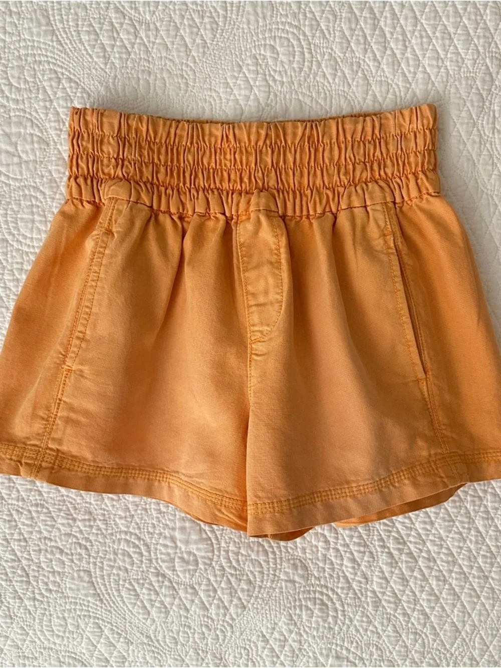 NWT Aerie Babewatch High Waisted Pull On Shorts Orange XS - Picture 3 of 12